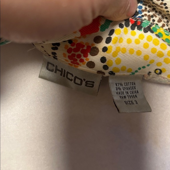 Chico's Multicolor Patterned Jean Jacket - Picture 2 of 4